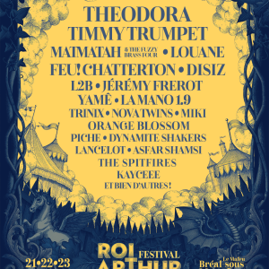 Affiche du Festival du Roi Arthur 2026, 15e édition, du 21 au 23 août 2026 à Bréal-sous-Montfort